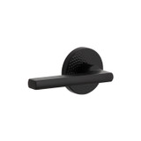 Viaggio Milano Lever Door Handle - Circolo Hammered Rosette - 64mm - Satin Black