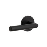 Viaggio Moderno Lever Door Handle - Circolo Linen Rosette - 64mm - Satin Black