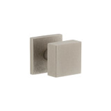 Viaggio Quadrato Door Knob - Quadrato Linen Rosette - 64mm - Satin Nickel