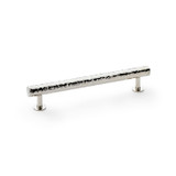Castella Bexhill Hammered Cabinet Pull Handle - 160mm - Polished Nickel