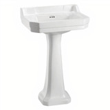 Abey Burlington Edwardian Pedestal Basin - 560 x 470mm - Gloss White