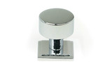 From The Anvil Kelso Cabinet Knob with Square Backplate - Chrome