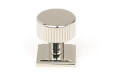 From The Anvil Judd Cabinet Knob with Square Backplate - Polished Nickel