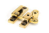 From The Anvil Mushroom Quadrant Sash Window Fastener - 64 x 13mm - Aged Brass
