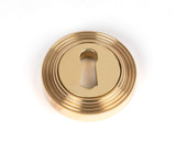 From The Anvil Beehive Escutcheon Keyhole Cover - 53mm - Unlacquered Polished Brass
