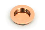 From The Anvil Plain Round Sliding Door Flush Pull - Polished Bronze