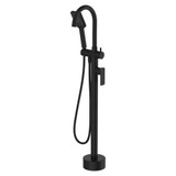 Fienza Tono Floor Mounted Bath Tap with Hand Shower - Matte Black