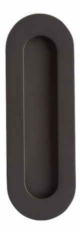 N2Lok Oval Sliding Door Flush Pull - 150mm - Matte Black - (Pair)