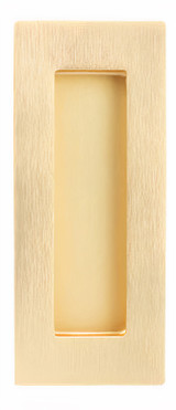 N2Lok Rectangular Sliding Door Flush Pull - 120mm - Satin Brass - (Pair)