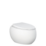 RAK Cloud Rimless Wall Hung Toilet Suite - P Trap - Matte White