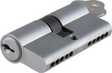 Tradco/Iver Euro Cylinder (C4) - Dual Function - 5 Pin/80mm - Satin Chrome
