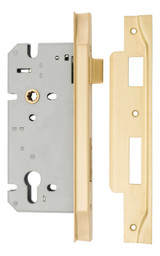Iver Rebated Euro 85 Mortice Lock - 60mm Backset - Brushed Gold PVD