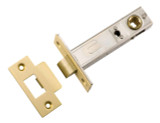 Iver Hard Sprung Split Cam Tubular Latch with 'T' Striker - 70mm Backset - Brushed Gold PVD