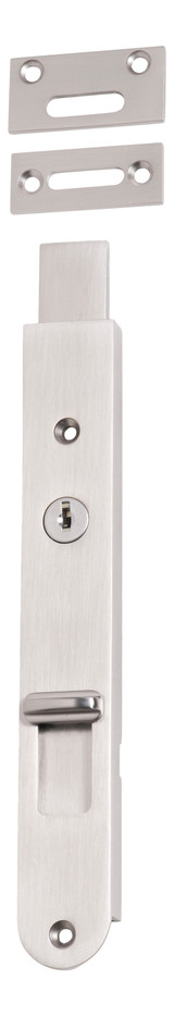 Iver Locking Flush Bolt - 200 x 28mm - Satin Nickel