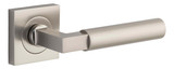 Iver Berlin Lever Door Handle - Square Rosette - 52 x 52mm - Satin Nickel