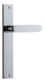 Iver Bronte Lever Door Handle - Rectangular Plate - 240 x 38mm - Chrome