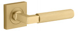 Iver Brunswick Lever Door Handle - Square Rosette - 52 x 52mm - Brushed Gold PVD
