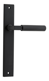 Iver Brunswick Lever Door Handle - Rectangular Plate - 240 x 38mm - Matte Black