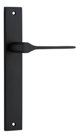Iver Como Lever Door Handle - Rectangular Plate - 240 x 38mm - Matte Black