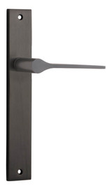 Iver Como Lever Door Handle - Rectangular Plate - 240 x 38mm - Signature Brass