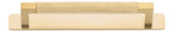 Iver Brunswick Cabinet Pull Handle with Backplate - Brushed Gold PVD