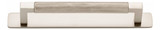 Iver Brunswick Cabinet Pull Handle with Backplate - Satin Nickel