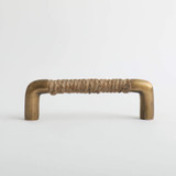 Hepburn Cotton Rope Cabinet Pull Handle - 96mm - Acid Washed Brass