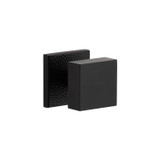 Viaggio Quadrato Door Knob - Quadrato Hammered Rosette - 64mm - Satin Black