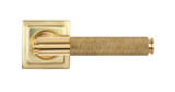 From The Anvil Brompton Square Lever Door Handle - Square Rosette - 53mm - Unlacquered Polished Brass