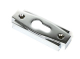 From The Anvil Art Deco Rectangle Euro Cylinder Escutcheon - 100 x 36mm - Chrome