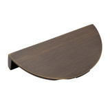 Manovella Iris Half Moon Drawer Pull Handle - 100mm - Aged Brass