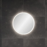 Fienza Sansa Round LED Acrylic Edge Wall Mirror - Built in Demister - Cool White