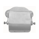 Domino Toilet Roll Holder with Flap - 160mm - Satin Chrome