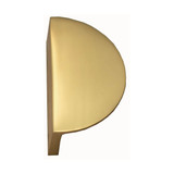 Domino Half Moon Drawer Pull Handle - Polished Brass