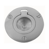 Domino Round Flush Ring Pull - Satin Chrome