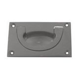 Domino Rectangle Flush Ring Pull - Antique Bronze