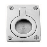 Domino Flush Ring Pull - Chrome