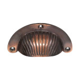 Domino Classic Shell Drawer Pull Handle - 86mm - Antique Bronze
