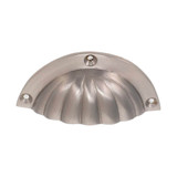 Domino Classic Fluted Drawer Pull Handle - 90 - Satin Nickel