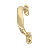 Domino Traditional Offset Cabinet Pull Handle - 95mm - Polished Brass