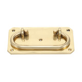 Domino Rectangular Trunk Handle - Polished Brass
