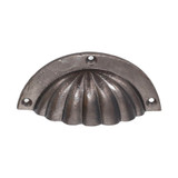 Domino Classic Fluted Drawer Pull Handle - 90 - Cast Iron