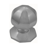 Domino Rounded Octagonal Cabinet Knob - Satin Chrome