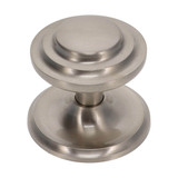 Domino Traditional Centre Door Knob - 70mm - Satin Nickel
