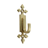 Domino Gothic Curtain Tie Back Hook - 25 mm - Polished Brass