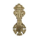 Domino Tudor Drop Door Knocker - 203 x 73mm - Polished Brass