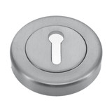 Domino Round Escutcheon Keyhole Cover - 53mm - Satin Chrome