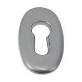 Domino Oval Escutcheon Keyhole Cover - 38 x 18mm - Satin Chrome