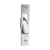 Domino Rectangular Sliding Door Edge Pull - 105 x 22mm - Chrome