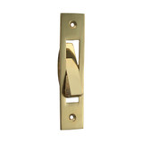 Domino Rectangular Sliding Door Edge Pull - 105 x 22mm - Polished Brass